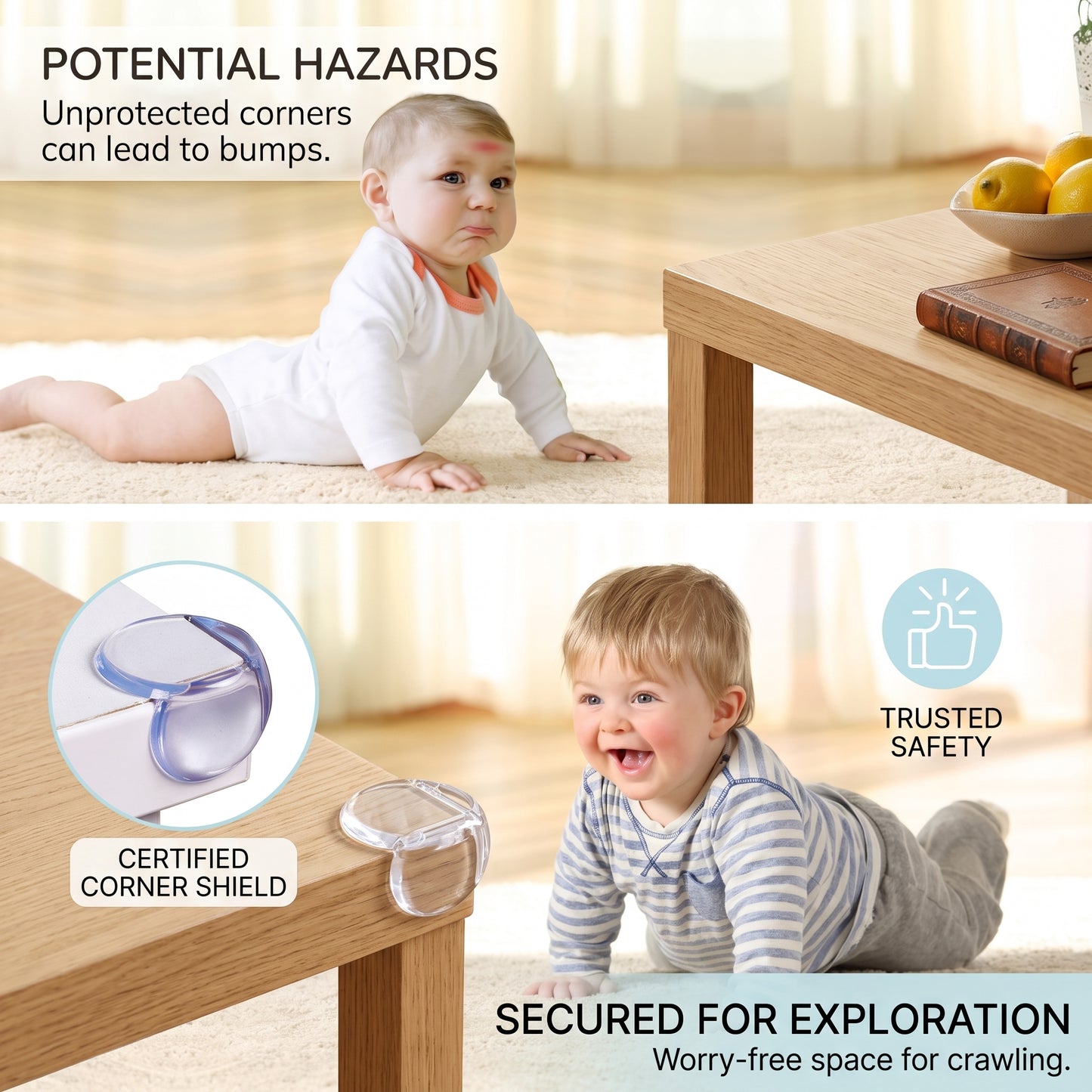 Transparent Baby Safety Corner Guards for Tables & Furniture (10-Pack)