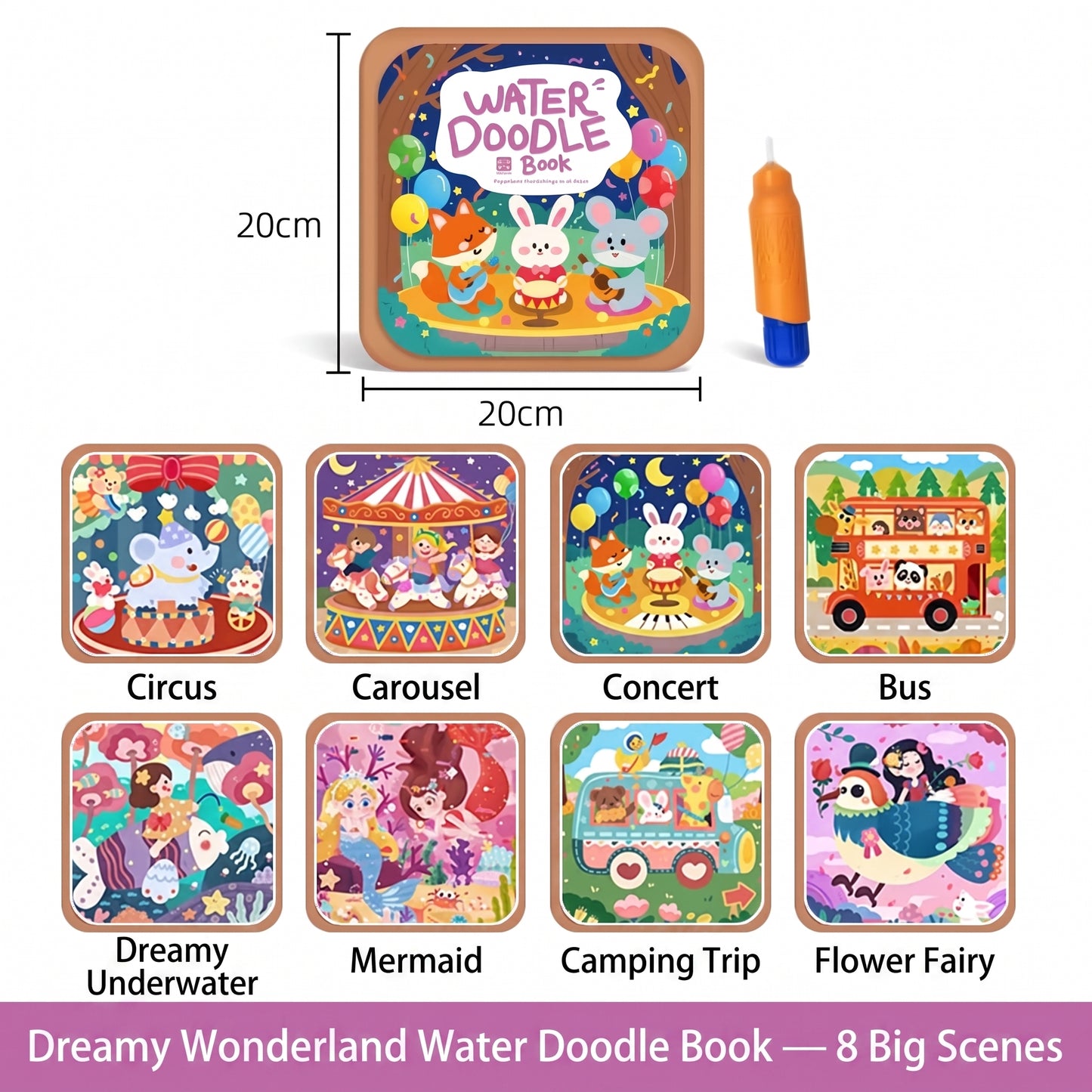 Reusable Montessori Water Doodle Book for Kids