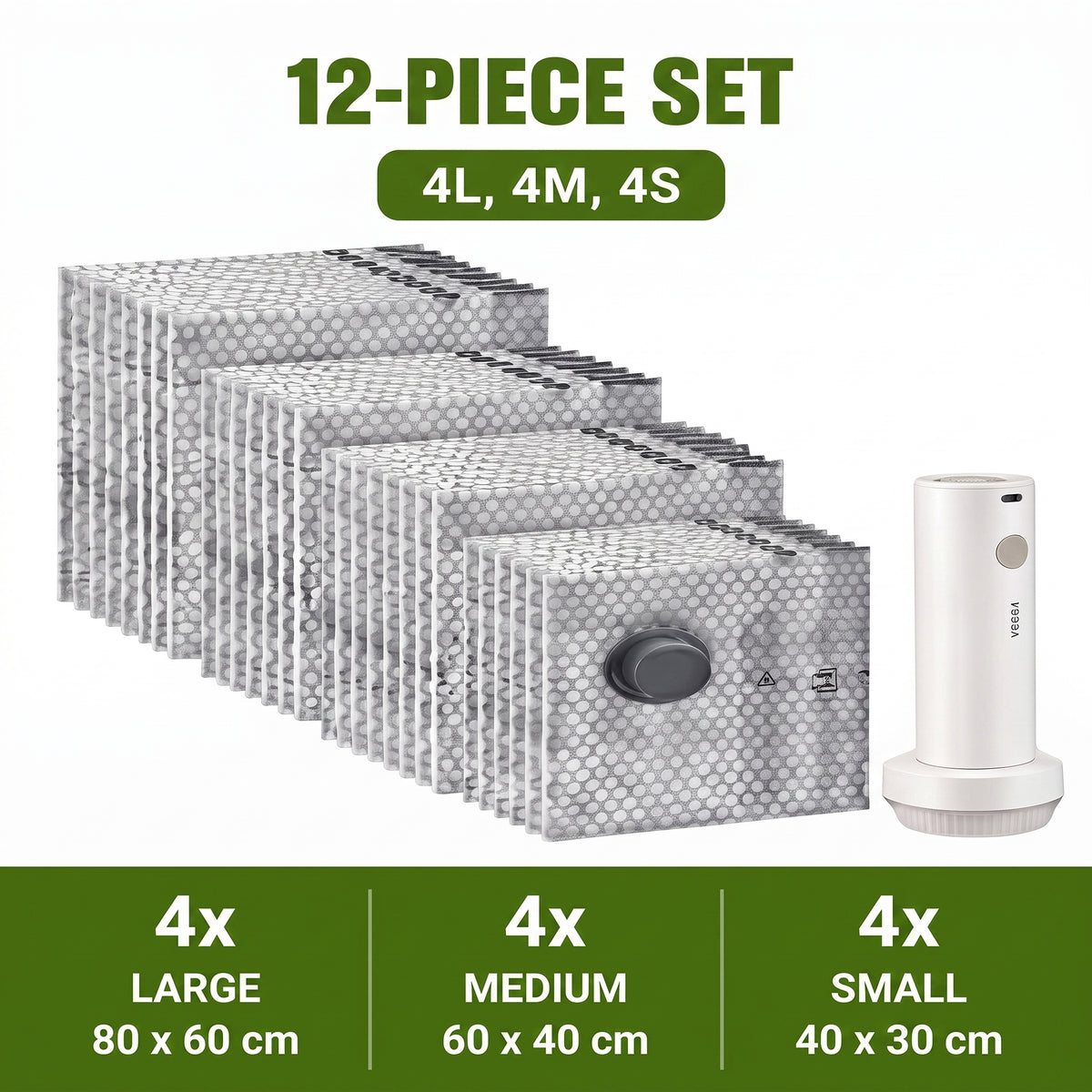 Vacuum Storage Bags with Wireless Air Pump