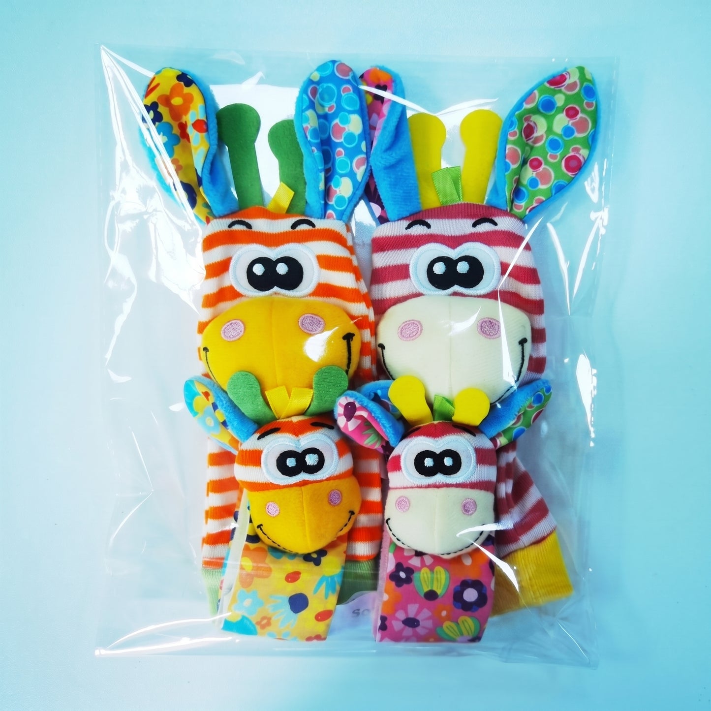 Baby Rattle Wrist and Sock Set