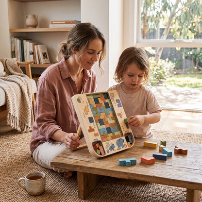 3D Wooden Building Block Puzzle