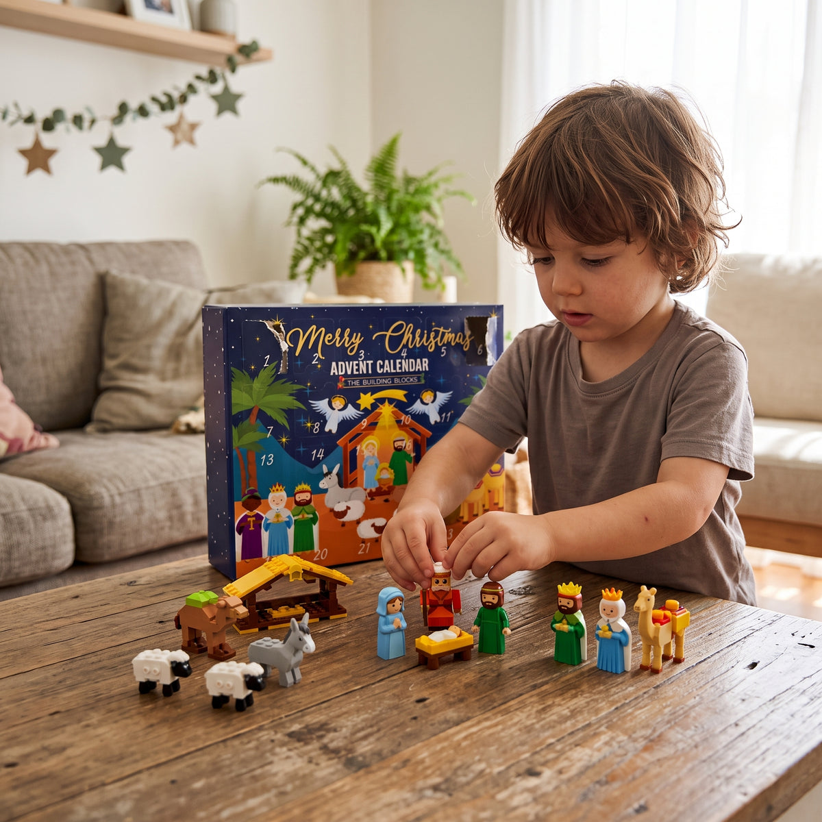 Christmas Nativity Building Blocks Advent Calendar for Kids