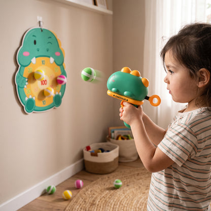 Dinosaur Sticky Ball Launcher & Target Shooting Game for Kids