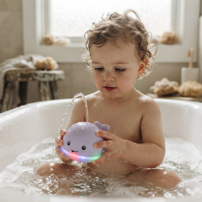 Light-Up Whale Bath Toy with Automatic Water Spray for Babies