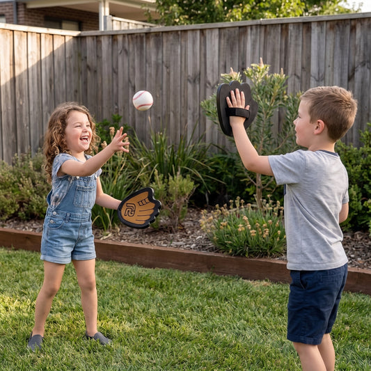 Baseball Toss & Catch Game Set for Kids – Sticky Ball & Paddle