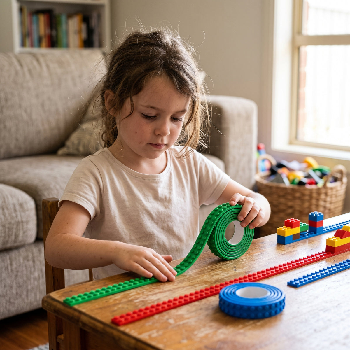 Flexible Silicone Building Block Tape for Kids