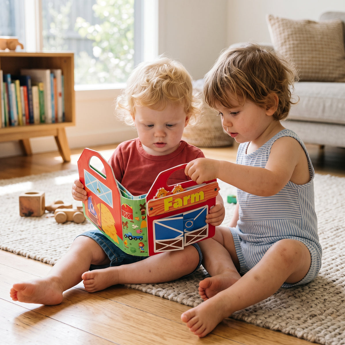 Montessori Farm Busy Book with Finger Puppets