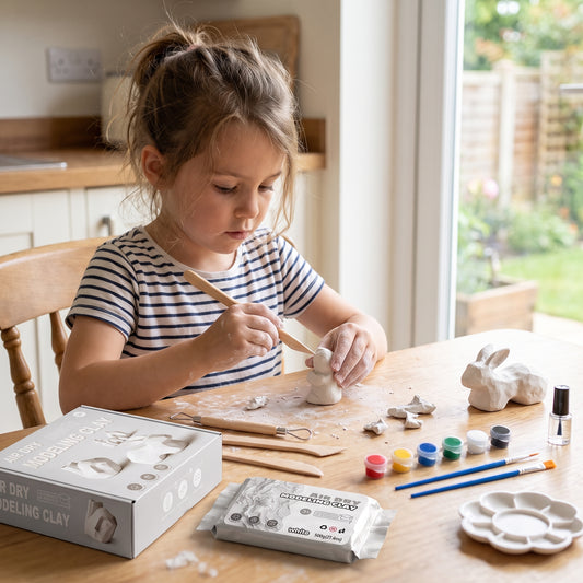 Kids Air Dry Clay Kit – 6 Colours with Sculpting Tools