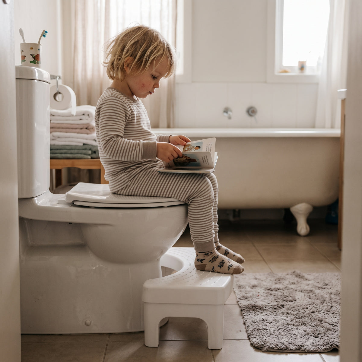Toilet Foot Stool for Kids & Adults