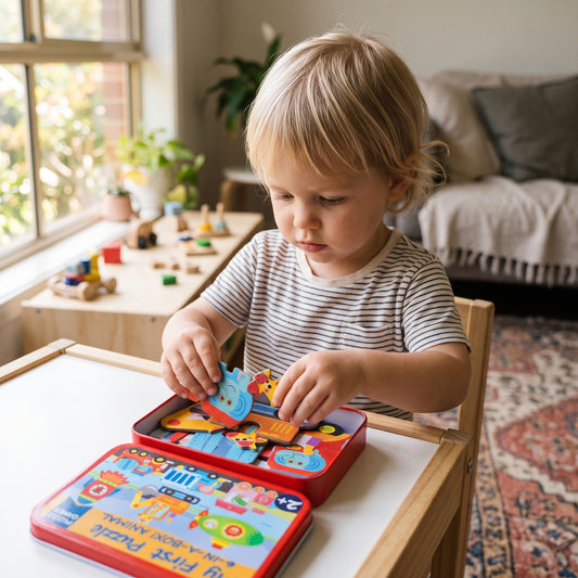 Kids 6 in 1 Wooden Puzzle Box