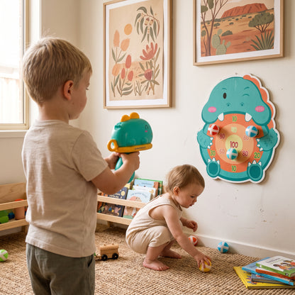 Dinosaur Sticky Ball Launcher & Target Shooting Game for Kids