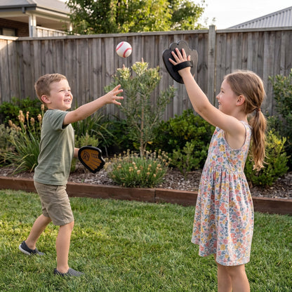 Baseball Toss & Catch Game Set for Kids – Sticky Ball & Paddle