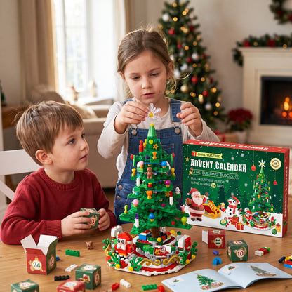 Christmas Tree Building Blocks Advent Calendar for Kids