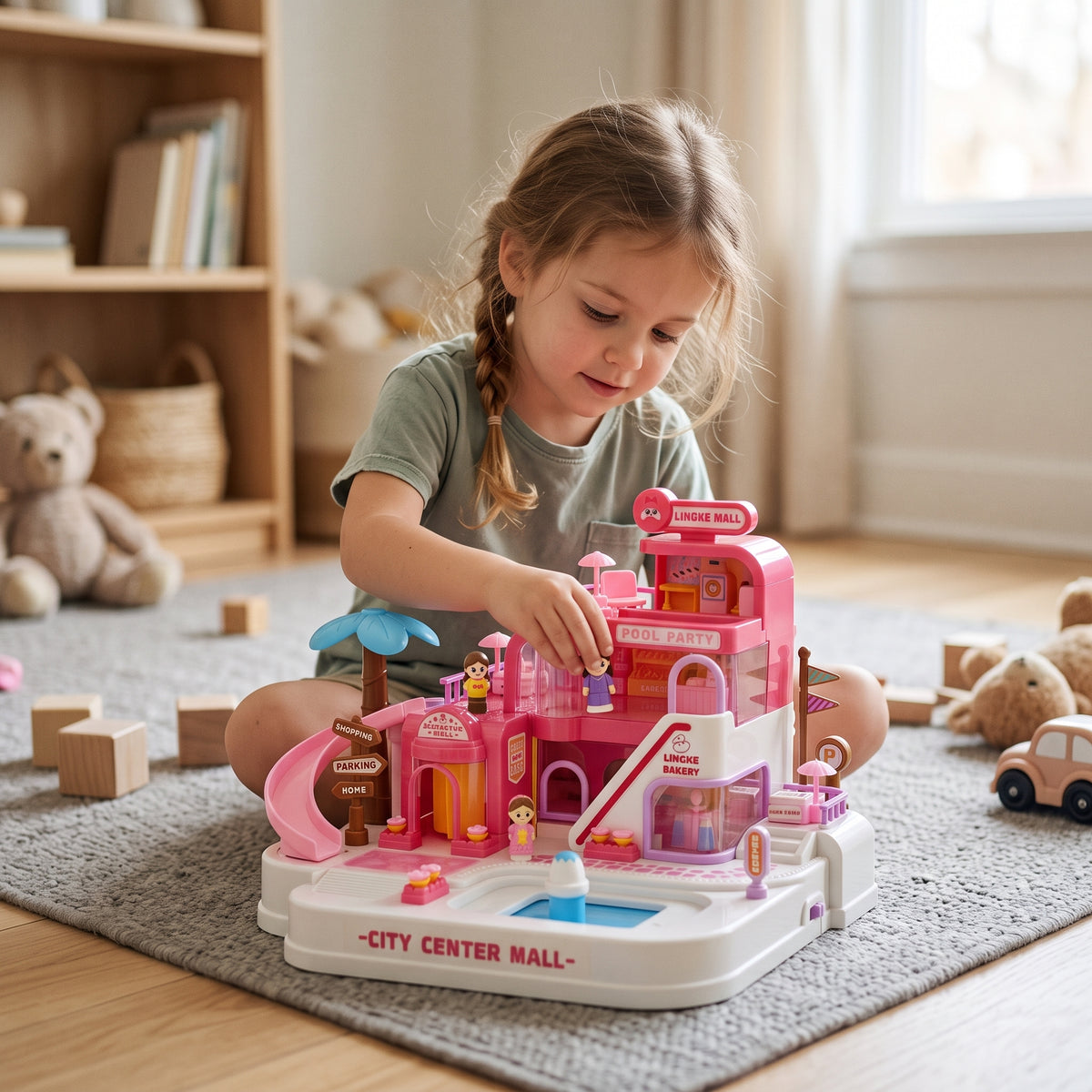 Mega Magnetic City Centre Mall Play Set for Kids