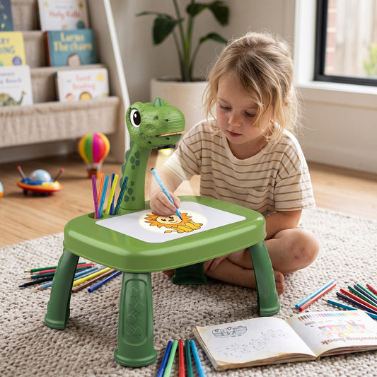 Kids Dinosaur Drawing Projector Table