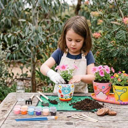 Paint, Plant & Grow Gardening Kit for Kids (Everything included)