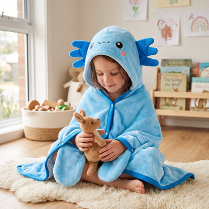 Axolotl Wearable Hooded Blanket