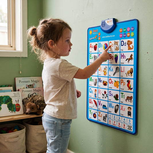Interactive Alphabet Wall Chart – ABC, Numbers & Words Learning Toy