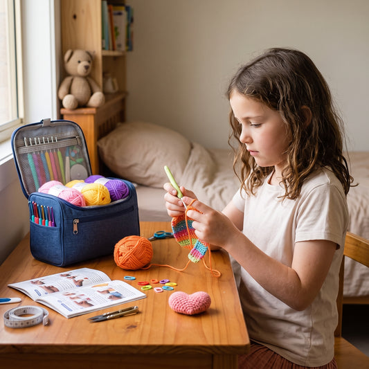 Beginner Crochet Bag with Yarn, Crochet Hooks & Accessories