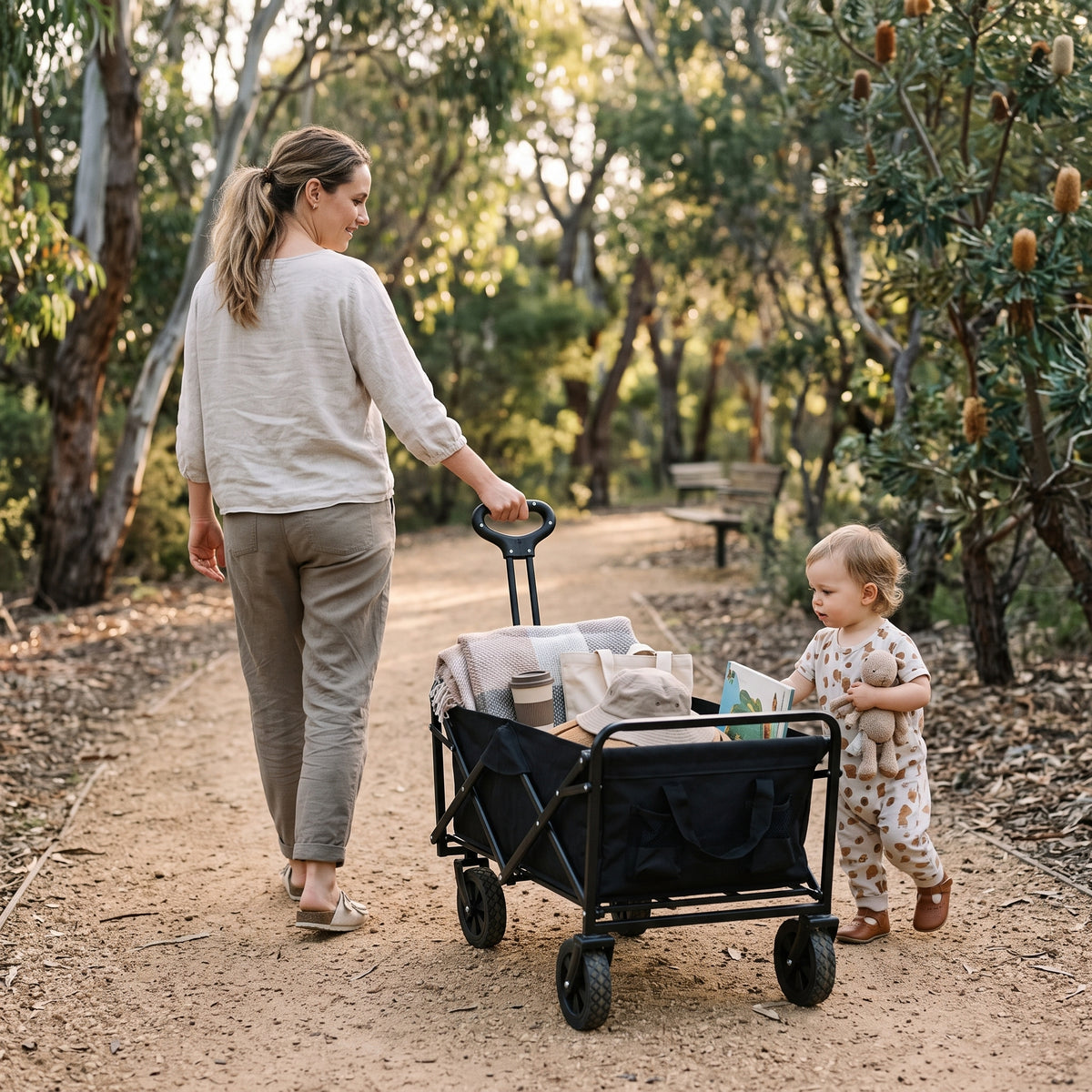Foldable Outdoor Utility Wagon Cart