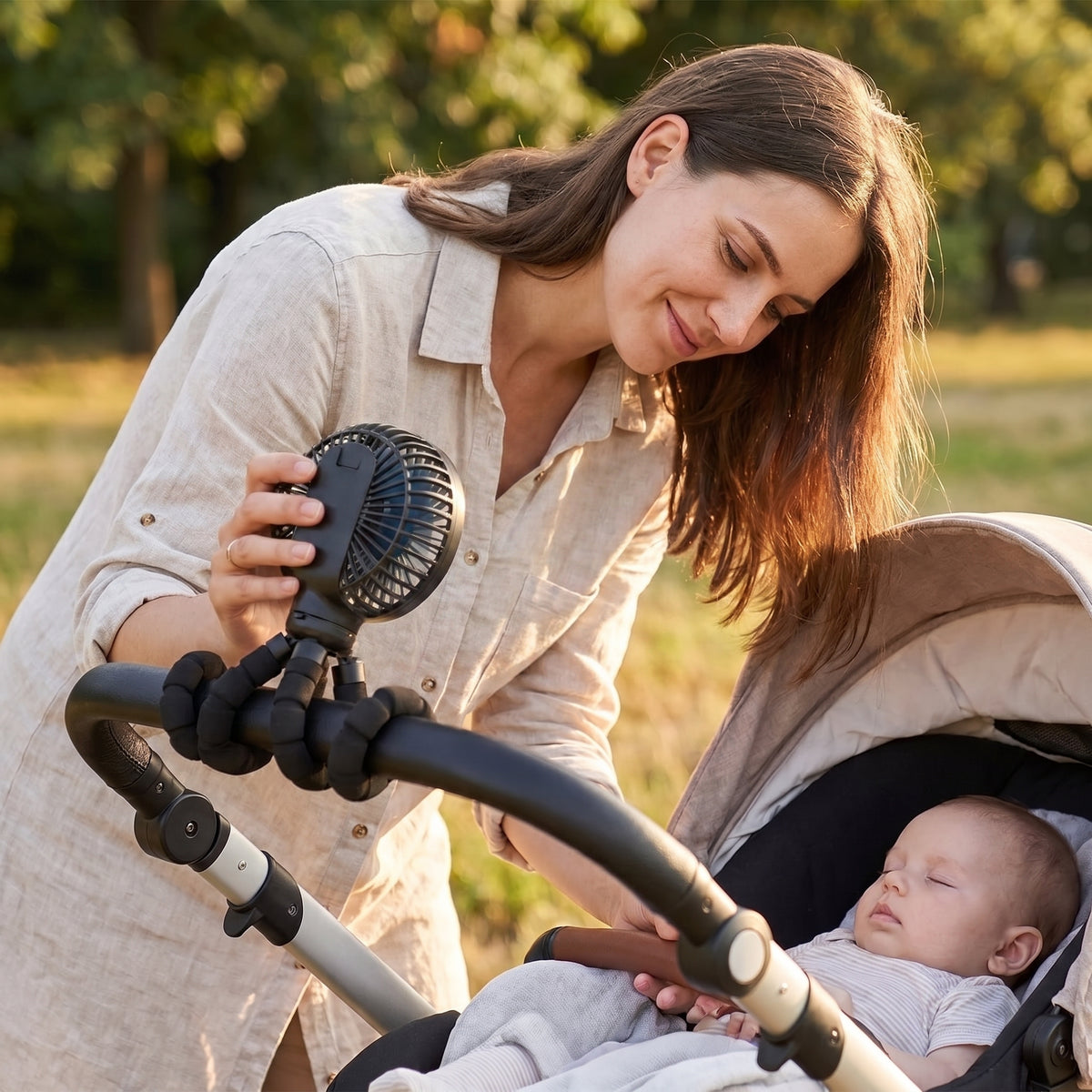 Rechargeable Flexible Stroller Fan