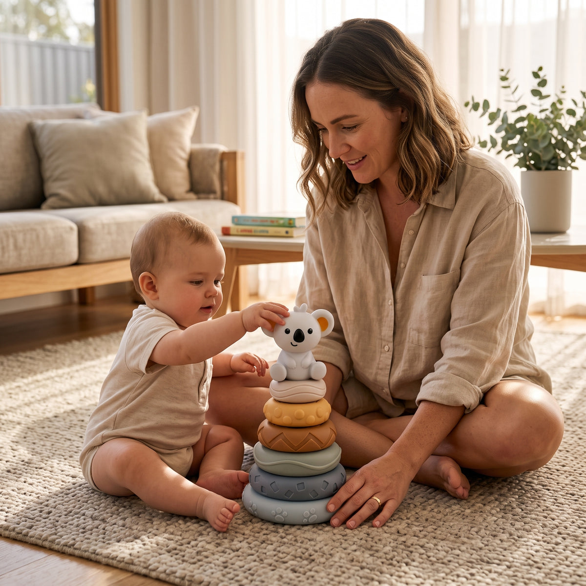 Koala Montessori Stacking & Teething Set