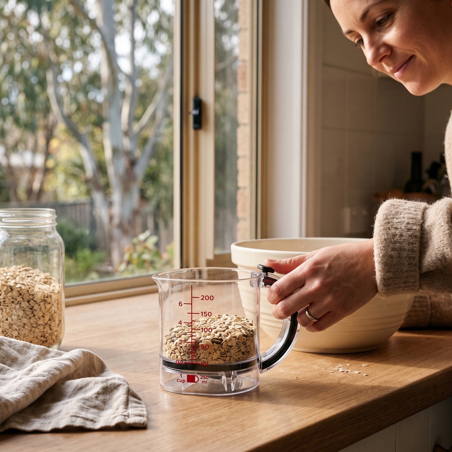 2-in-1 Adjustable Measuring Cup