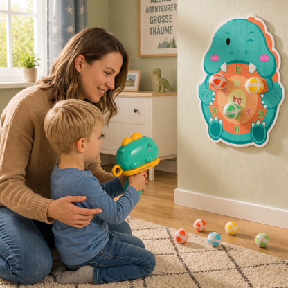 Dinosaur Sticky Ball Launcher & Target Shooting Game for Kids