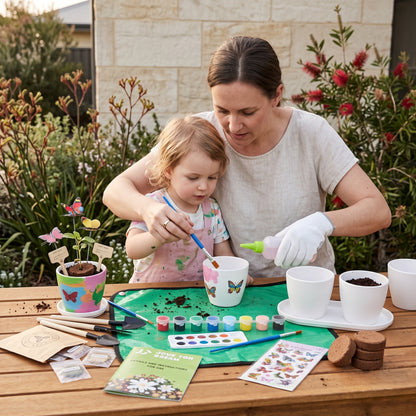 Paint, Plant & Grow Gardening Kit for Kids (Everything included)