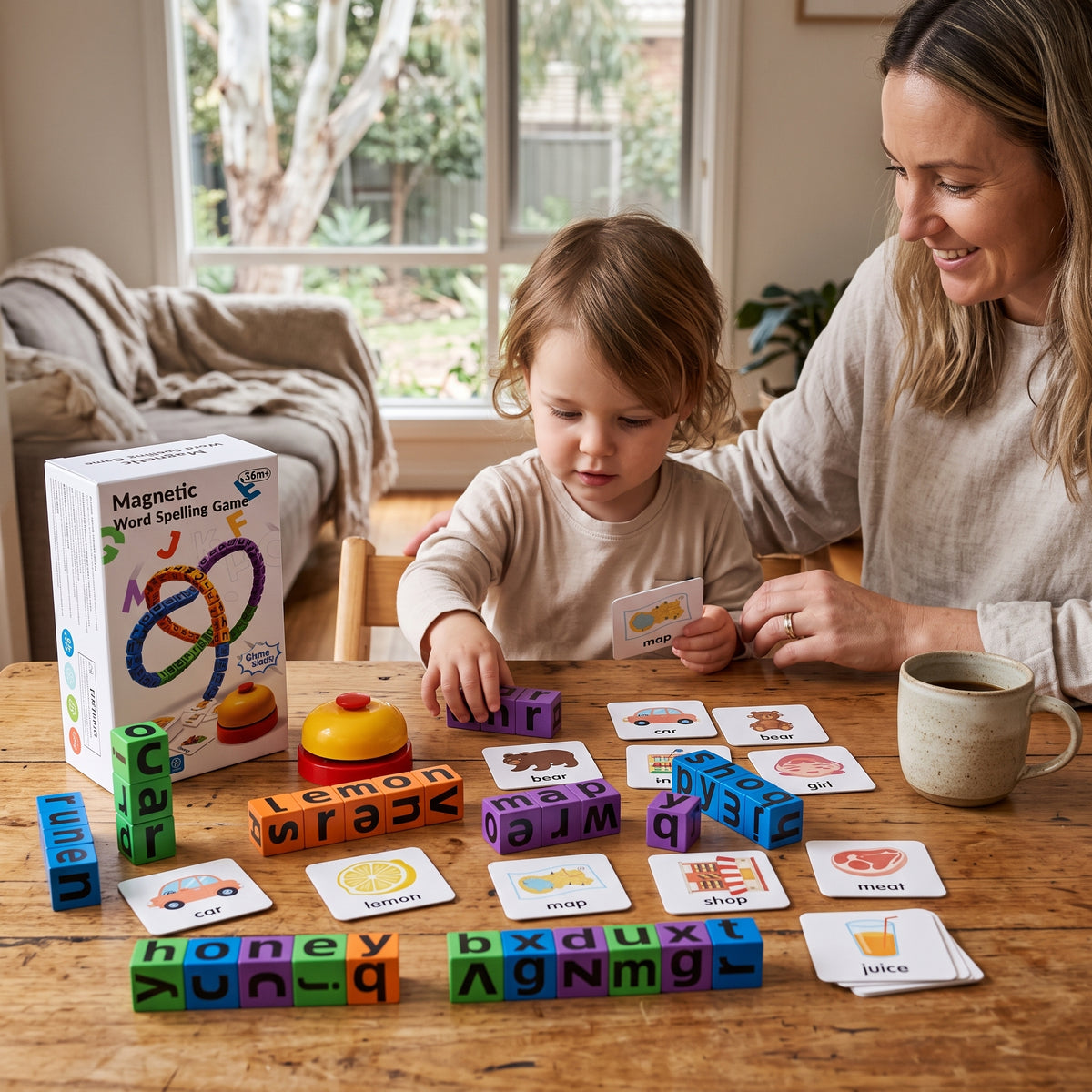 Wooden Word Spelling Game for Kids