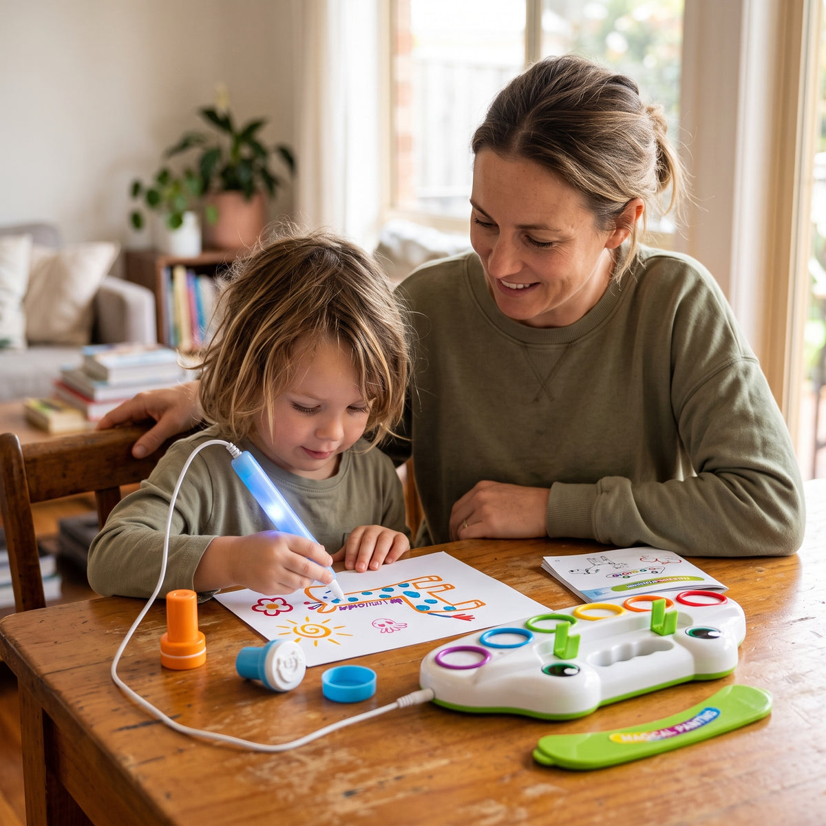 6 Colour Magic Drawing Tray & Painting Set for Kids