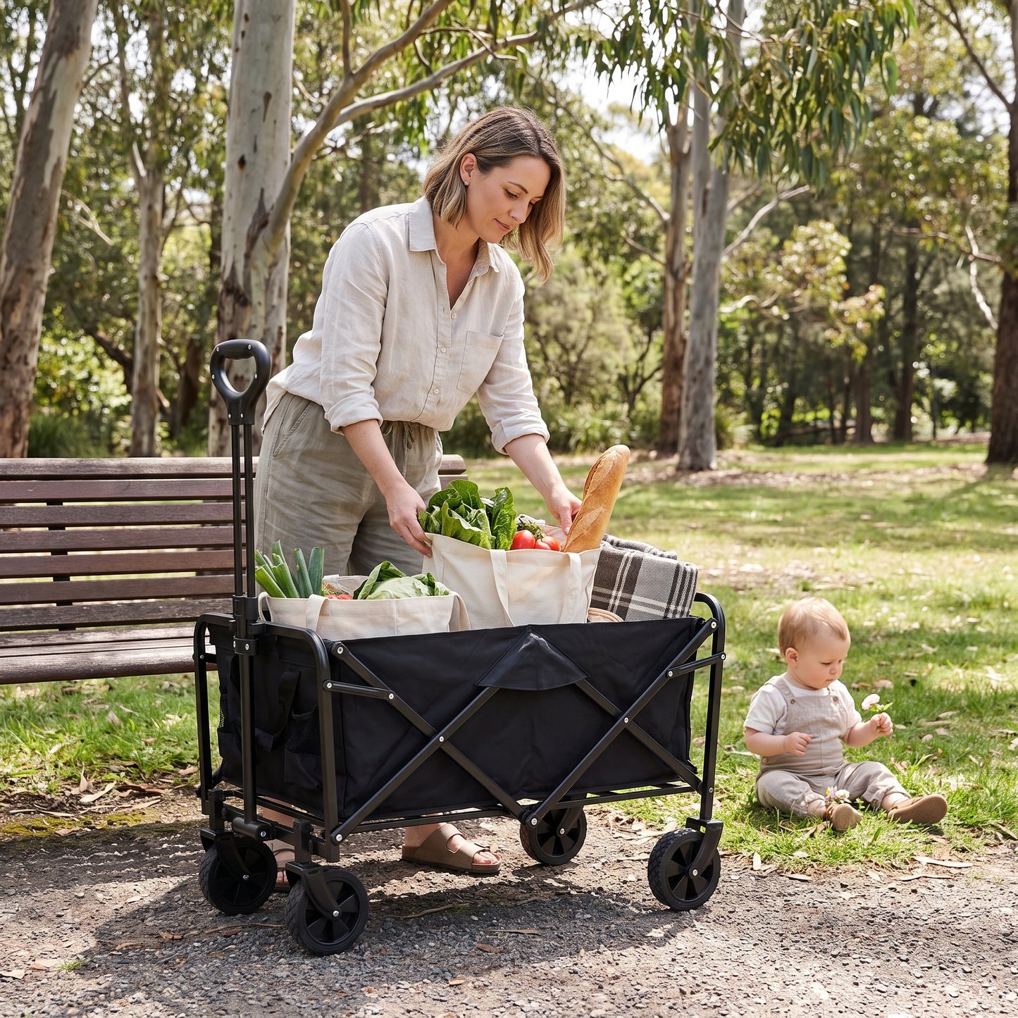Foldable Outdoor Utility Wagon Cart