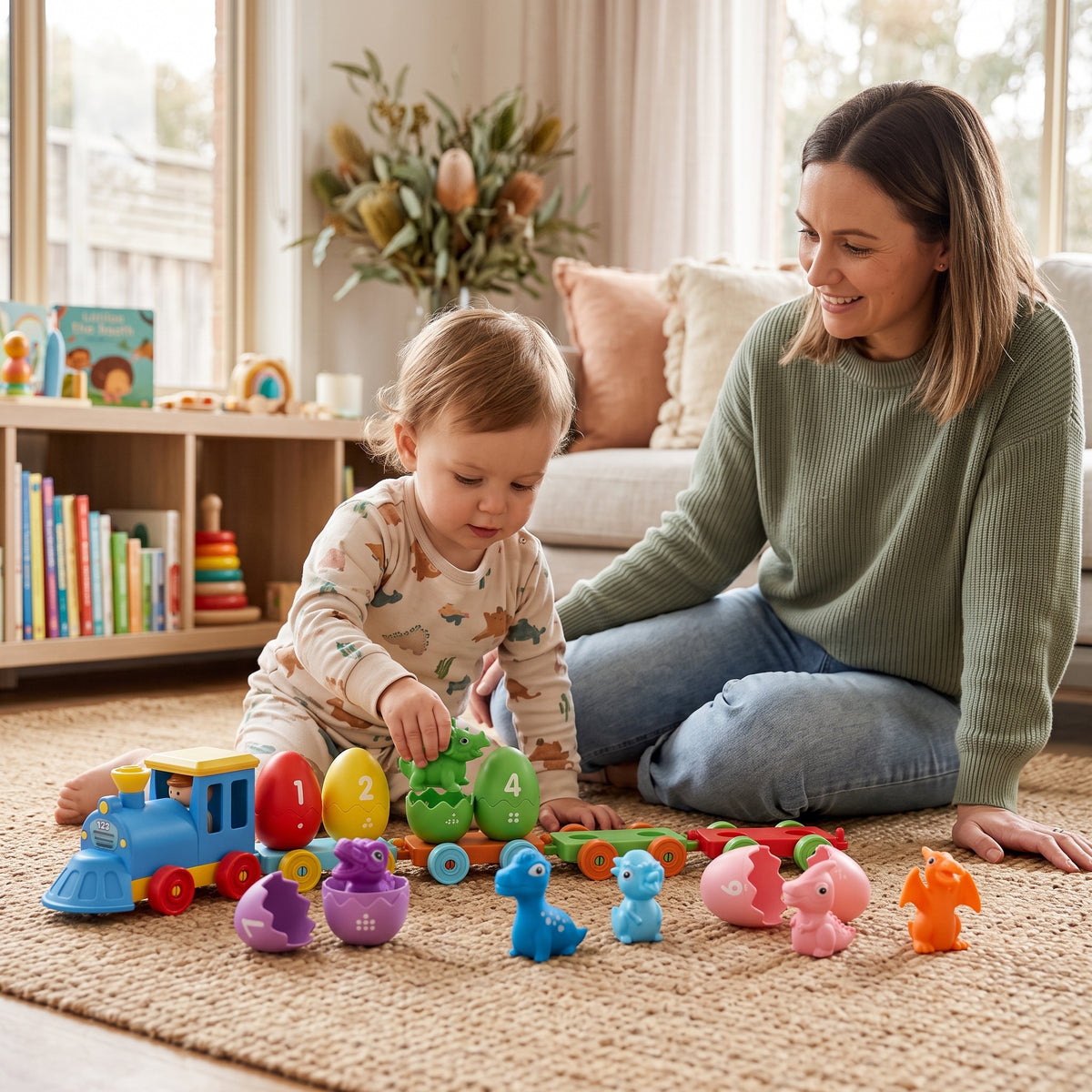 Dinosaur Number Train Learning Set