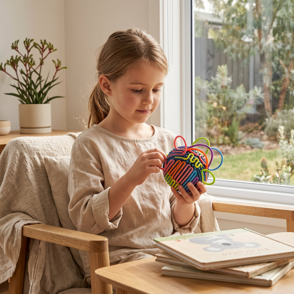 3D Sensory Activity Ball with 24 Colourful Strings