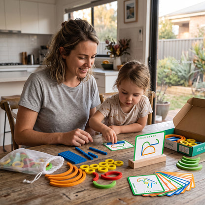 Montessori Sticks and Rings Creative Learning Set