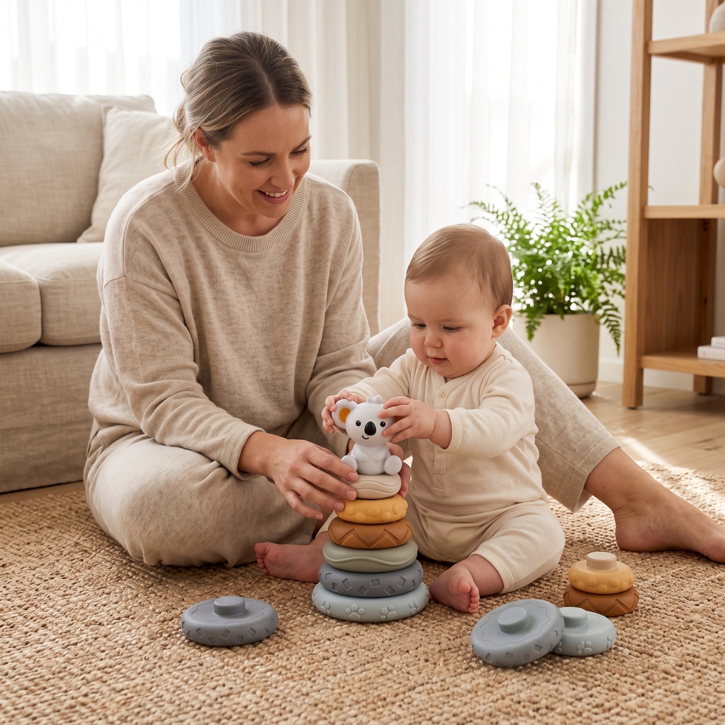 Koala Montessori Stacking & Teething Set