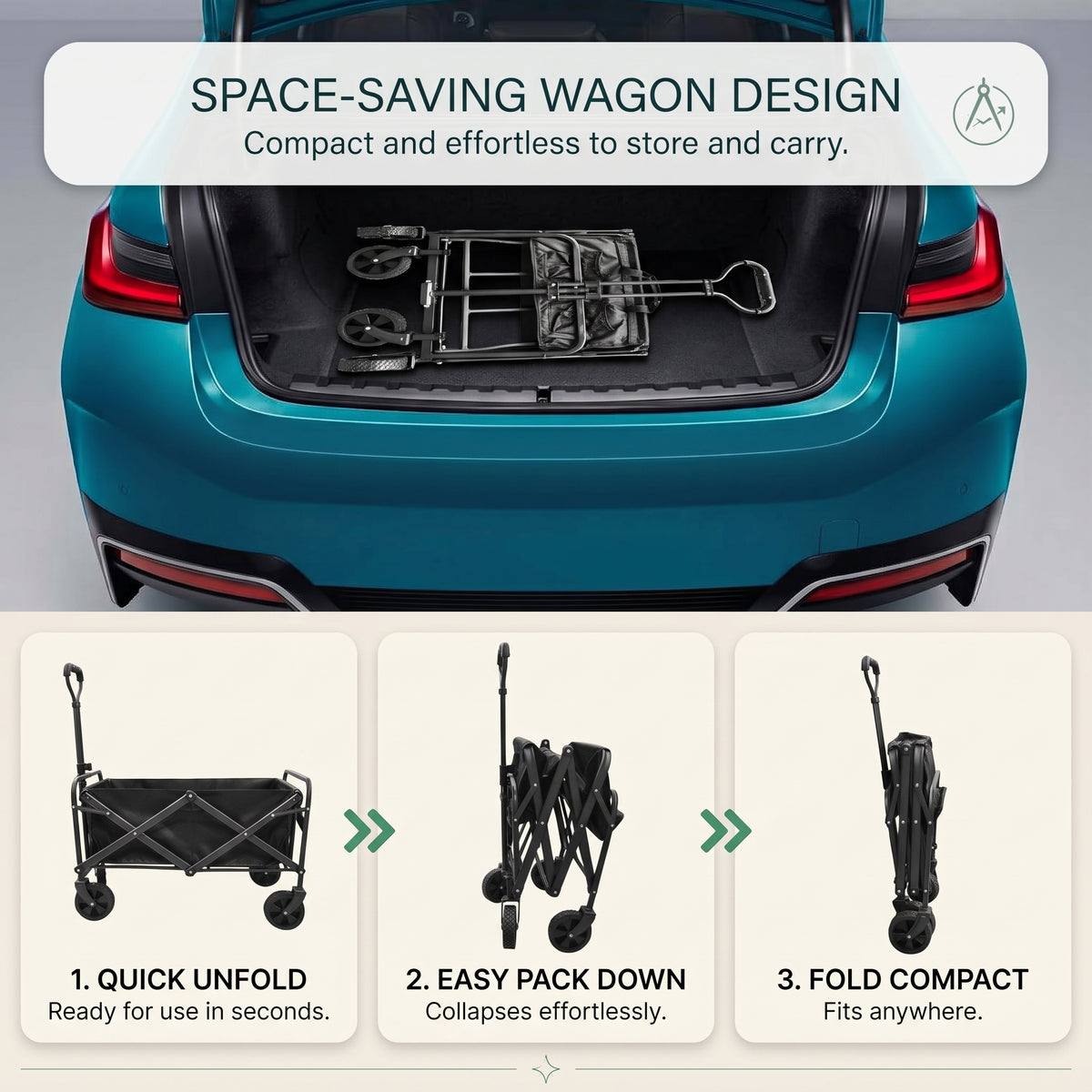 Foldable Outdoor Utility Wagon Cart
