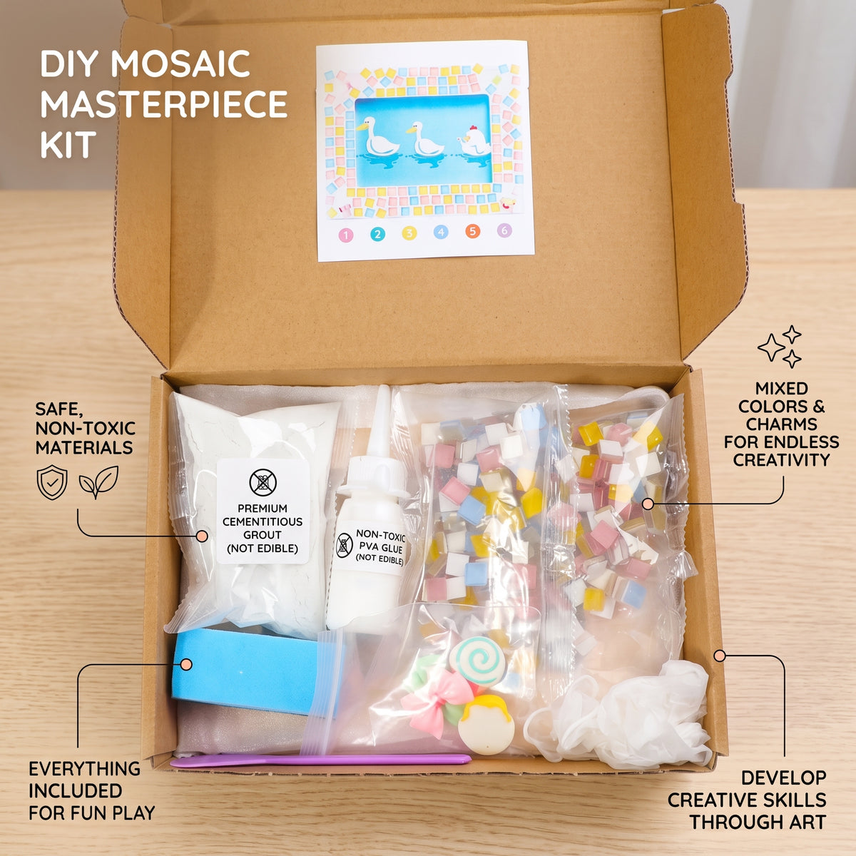 DIY Mosaic Photo Frame Craft Kit for Kids