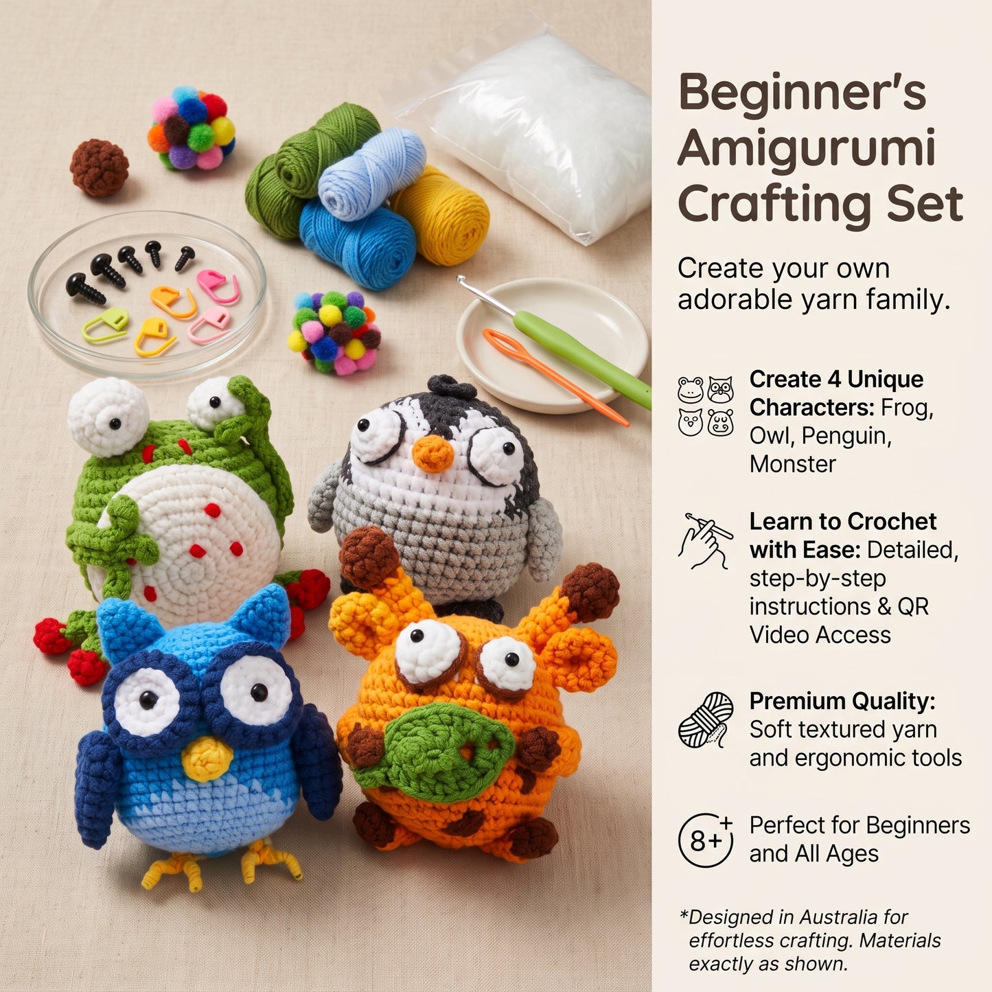 DIY Animal Crochet Kit for Beginners