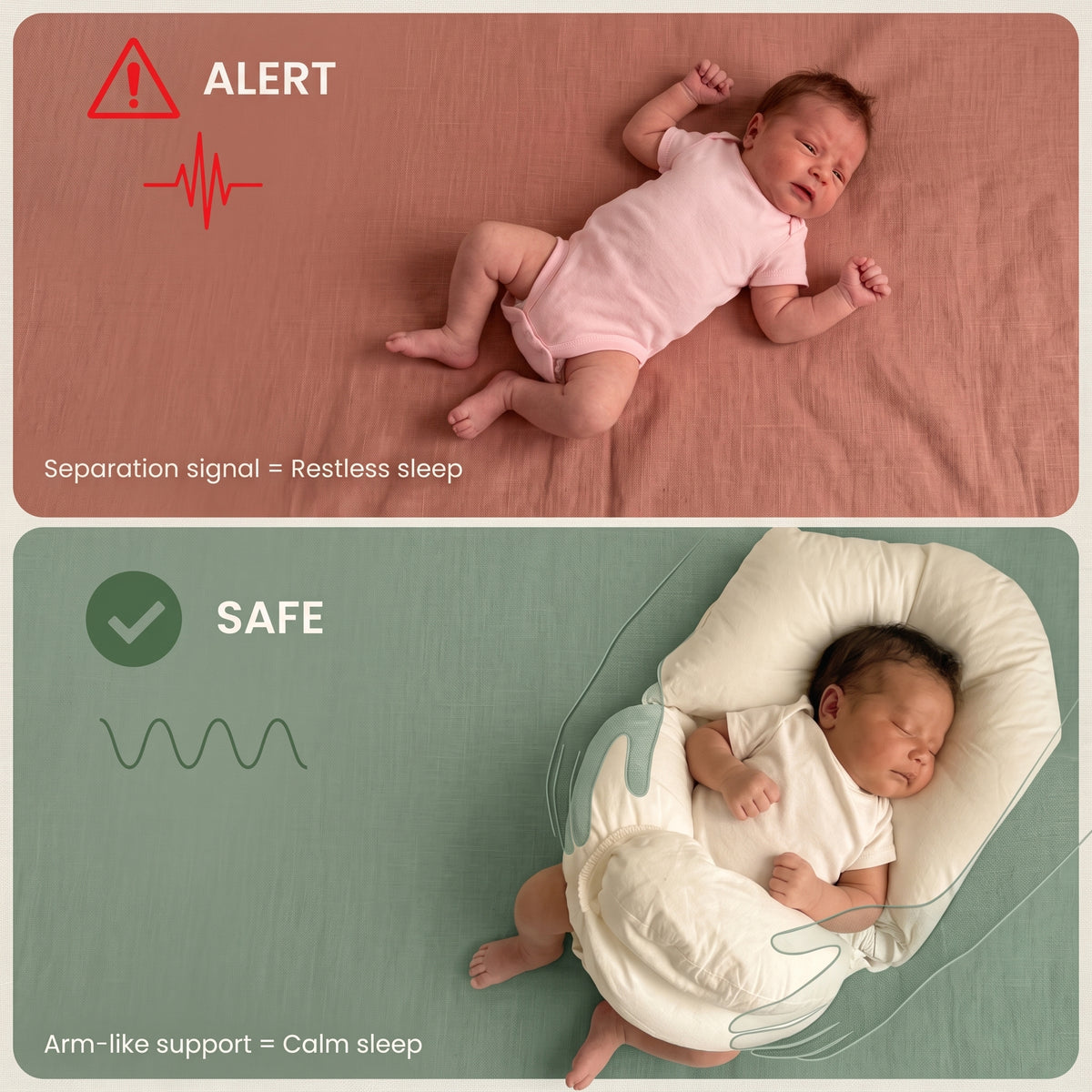 Baby Nest Pillow – Soft & Cosy Newborn Lounger