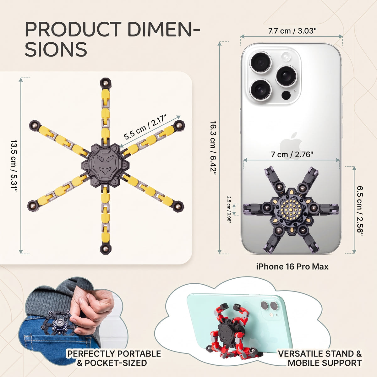 Transformable Fidget Spinner Toy for Kids