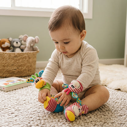Baby Rattle Wrist and Sock Set