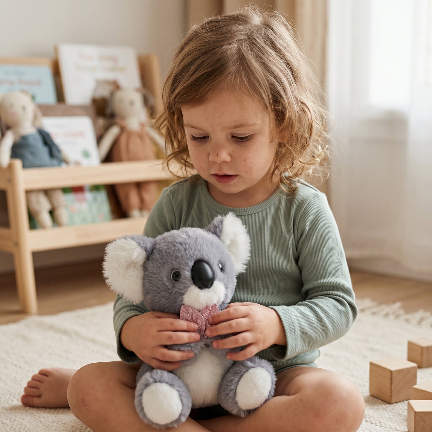 Koala Plush Toy with Leaf