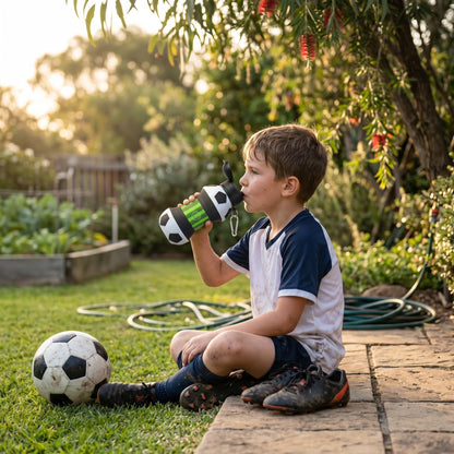 Foldable Silicone Soccer Water Bottle