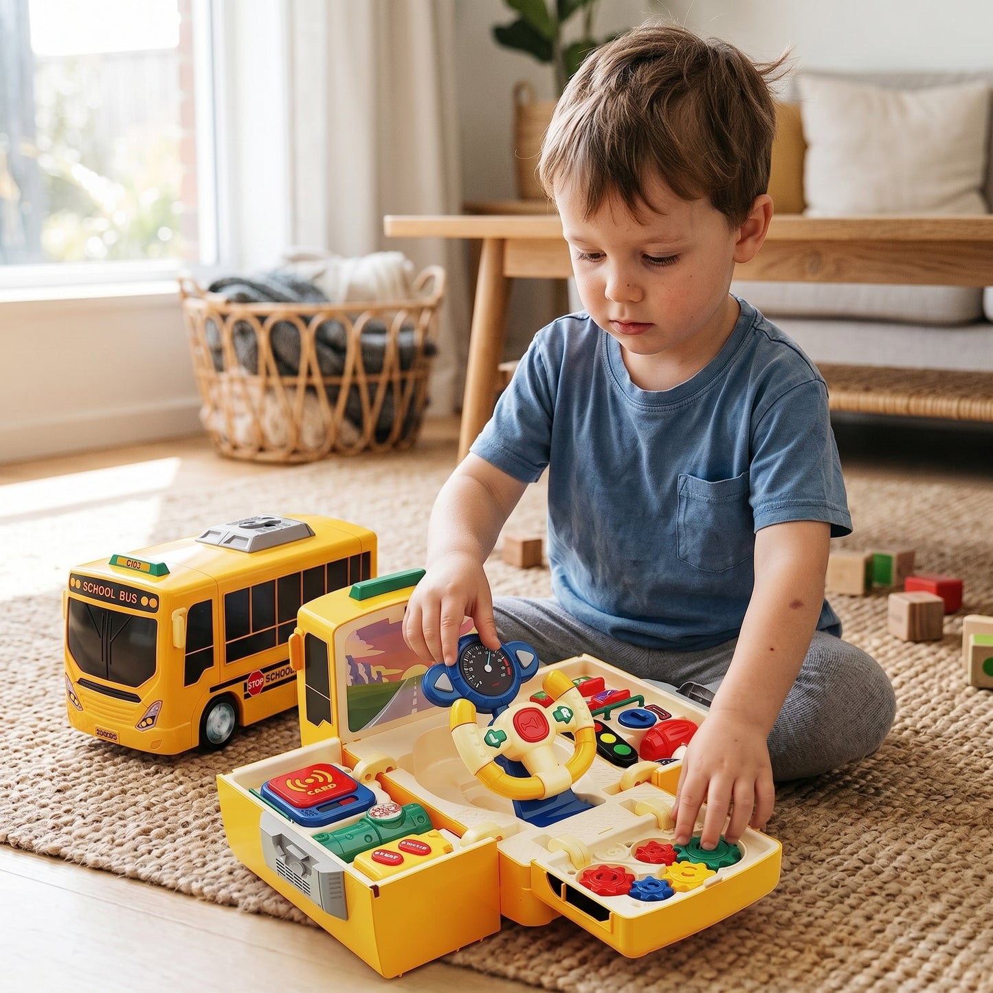 Interactive School Bus Driving Toy