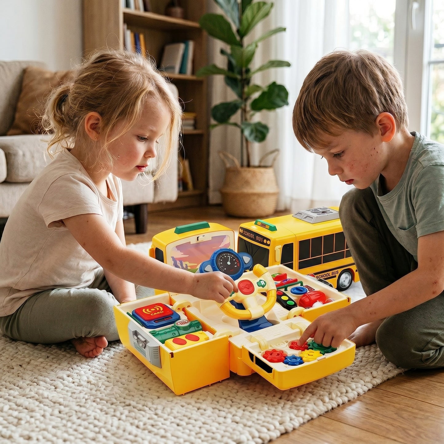 Interactive School Bus Driving Toy