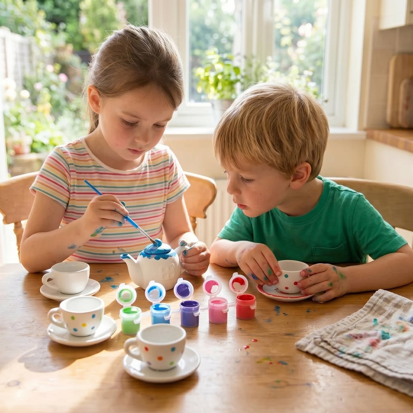 DIY Tea Set Painting Kit 13PCS