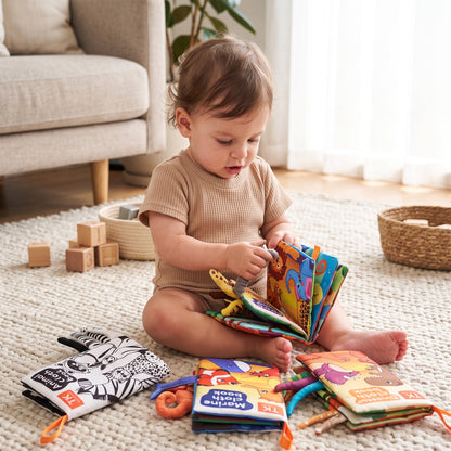 3D Animal Tails Sensory Cloth Book