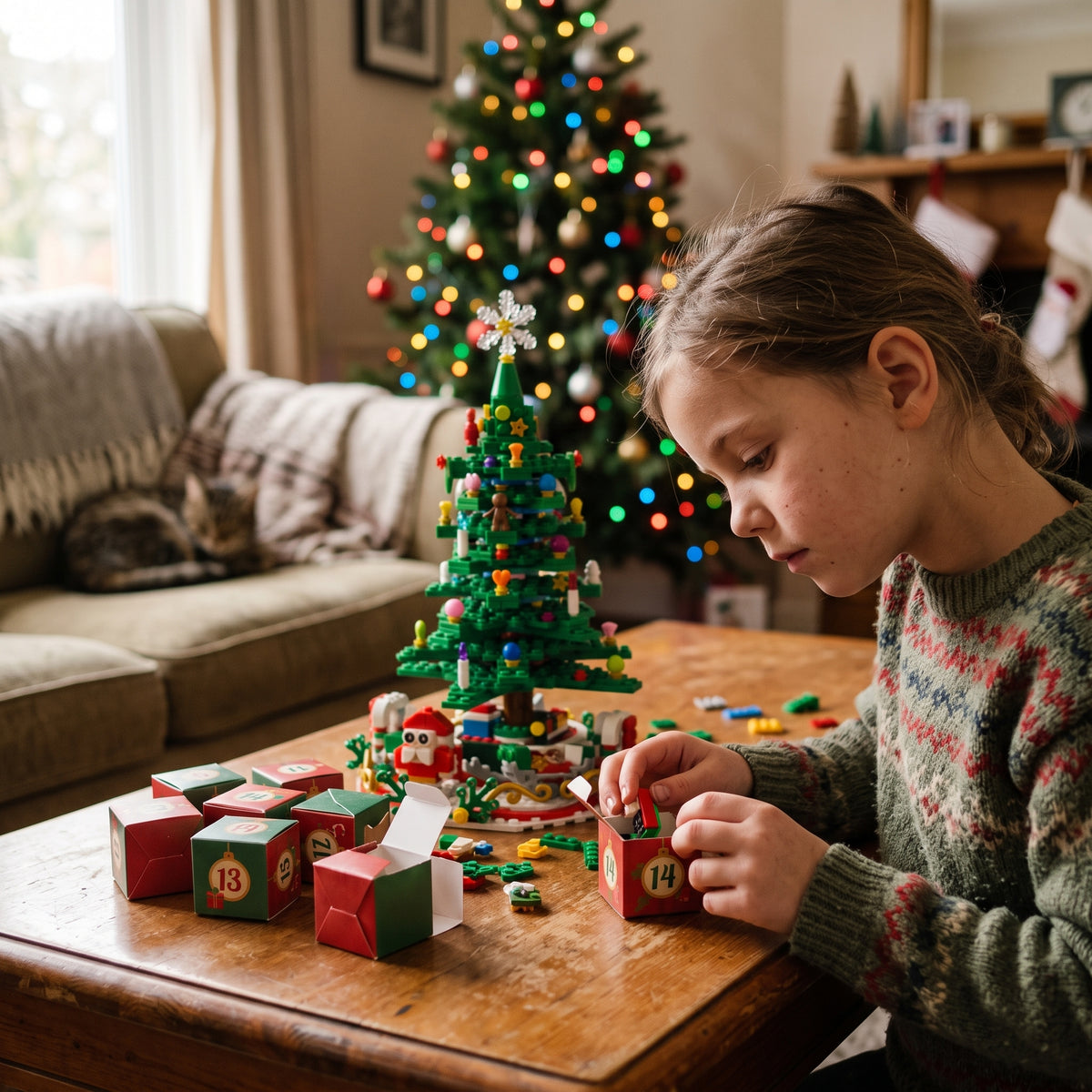 Christmas Tree Building Blocks Advent Calendar for Kids