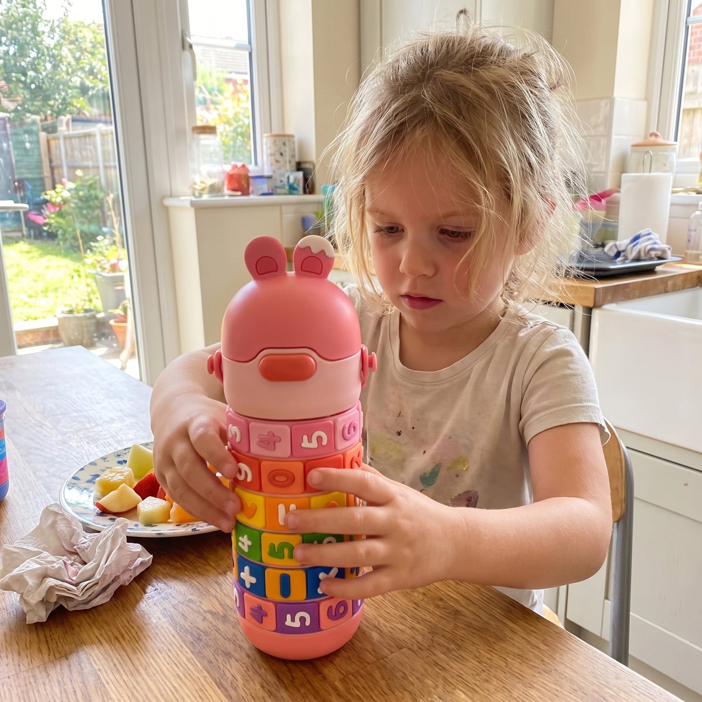 Kids Fun Learning Water Bottle Stainless Steel